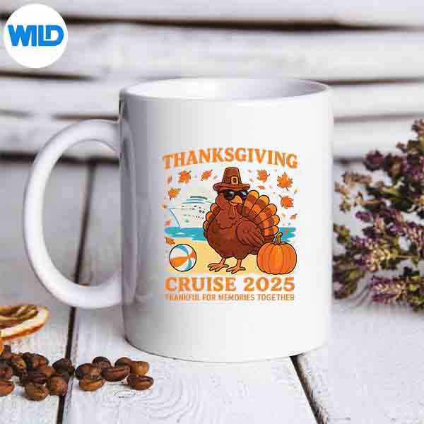CruiseSquad2025ThanksgivingAutumnCruiseShipAsTurkeymug