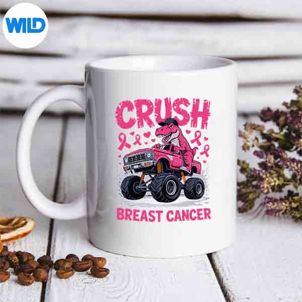 CrushBreastCancerAwarenessPinkMonsterTruckmug