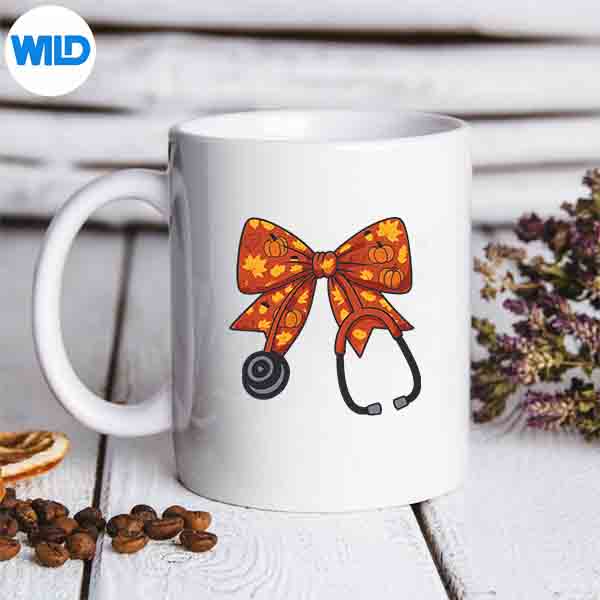 Cute Fall Nurse Coquette Bow Stethoscope Autumn Doctor SVG PNG Digital Design 7 CuteFallNurseCoquetteBowStethoscopeAutumnDoctormug