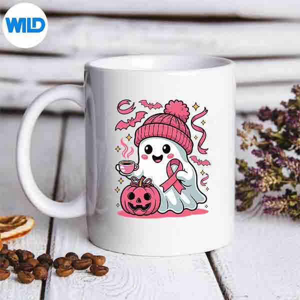 Cute Ghost Drinking Coffee Breast Cancer Pink Ribbon PNG SVG for Cricut 7 CuteGhostDrinkingCoffeeBreastCancerPinkRibbonmug