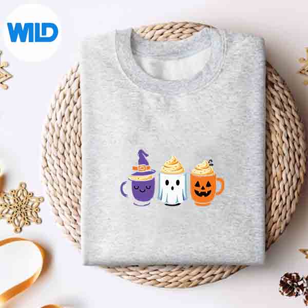 Alternative view of Cute Pumpkin Ghost Witch Halloween SVG PNG Cut File