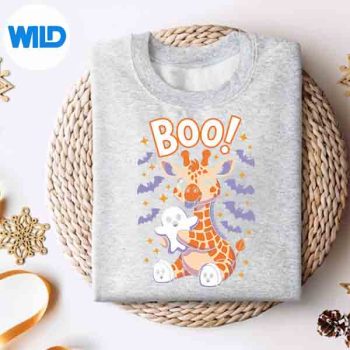 Cute Spooky Halloween Giraffe Ghost Boo SVG PNG Digital Download 4 CuteSpookyHalloweenGiraffeGhostBoosweater
