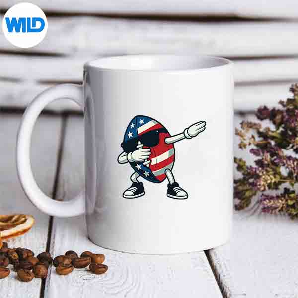 DabbingFootballDancingAmericanFootballUsFlagmug