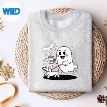 DachshundGhostHalloweenSpookySeasonWeenieDogsweater
