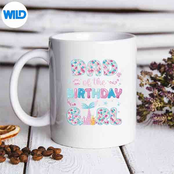 Dad Of The Mermaid Girl Family Matching Party Design for Cricut