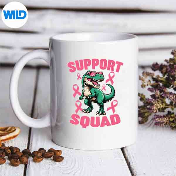 Dinosaur Breast Cancer Support Pink Ribbon Awareness Silhouette SVG PNG Cut File 7 DinosaurBreastCancerSupportPinkRibbonAwarenessmug