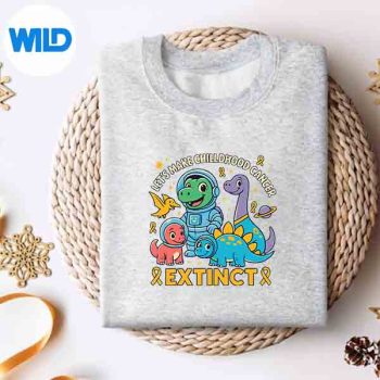 DinosaurChildhoodCancerAwarenessMakeCancerExtinctsweater