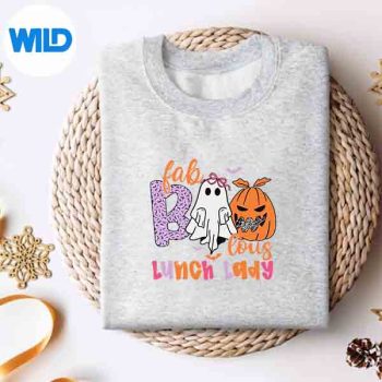 Faboolous Lunch Lady Scary Ghost Halloween Costume Vector Design 4 FaboolousLunchLadyScaryGhostHalloweenCostumesweater