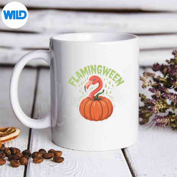 FlamingoweenFlamingoPumpkinSpookyHalloweenCostumemug