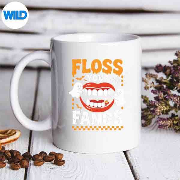 Floss Your Fangs Halloween Dental Hygienist Assistant Tech SVG PNG Cut File 7 FlossYourFangsHalloweenDentalHygienistAssistantTechmug