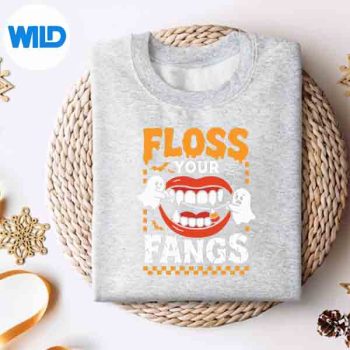 Floss Your Fangs Halloween Dental Hygienist Assistant Tech SVG PNG Cut File 4 FlossYourFangsHalloweenDentalHygienistAssistantTechsweater