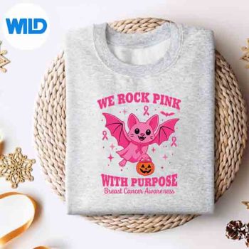 FlyingBatRocksPinkBreastCancerAwarenesssweater