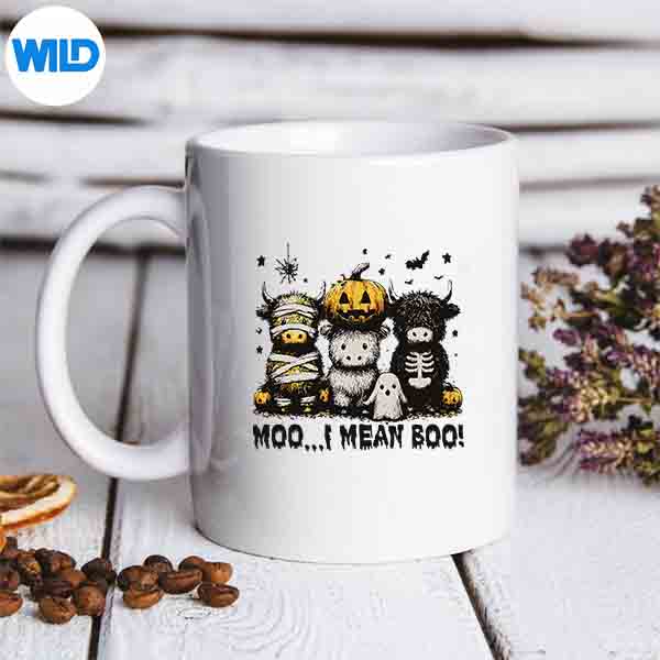 GhostCowMooIMeanBooHalloweenCowLovermug