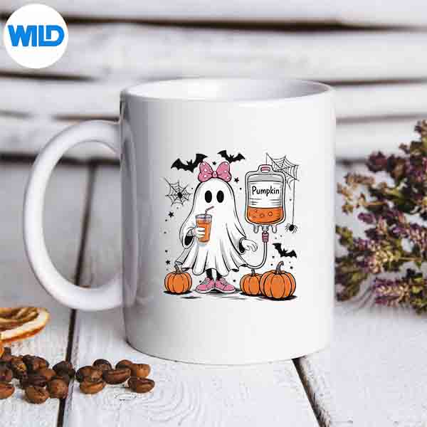 GhostPumpkinSpiceHalloweenNursecuteGhostCoffeeLovermug
