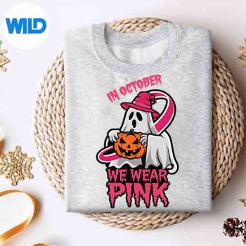 GhostWitchInOctoberWeWearPinkBreastCancerAwarenesssweater