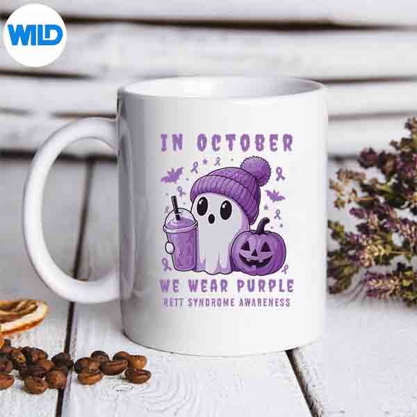 Halloween Boo Rett Syndrome Awareness In October Purple Cut File