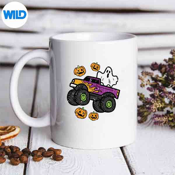 Halloween Ghost Monster Truck Costume PNG SVG for Cricut