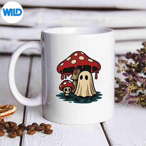 Halloween Ghost Mushroom Spooky Head Skeleton PNG SVG for Cricut 6 HalloweenGhostMushroomSpookyHeadSkeletonmug