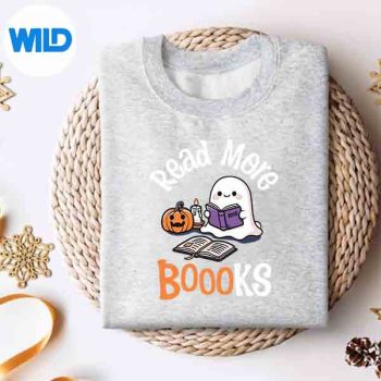 Halloween Ghost Reading Read More Books Librarian Teacher SVG PNG Download 4 HalloweenGhostReadingReadMoreBooksLibrarianTeachersweater