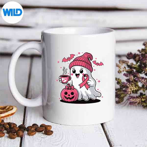 Halloween Ghost With Pink Ribbon Breast Cancer Coffee Lover SVG Cut File 7 HalloweenGhostWithPinkRibbonBreastCancerCoffeeLovermug