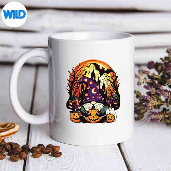 HalloweenGnomeCosplayWitchBooGhostsCarvedPumpkinsmug