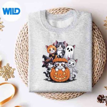 HalloweenPumpkinDomesticShorthairMoggysweater