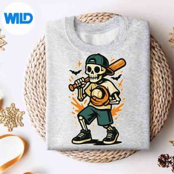 HalloweenSkeletonBaseballCostumeVintagesweater