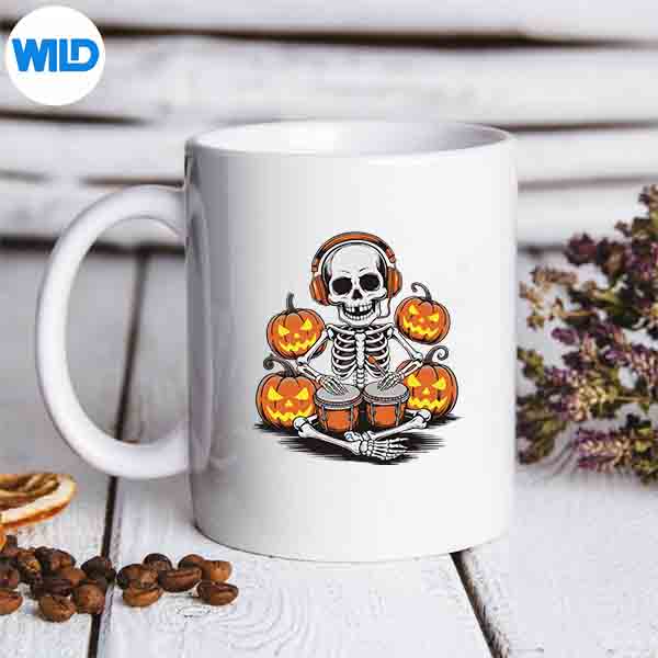 Halloween Skeleton Bongo Player Bongos SVG PNG Download 6 HalloweenSkeletonBongoPlayerBongosmug