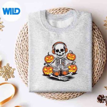 Halloween Skeleton Bongo Player Bongos SVG PNG Download 4 HalloweenSkeletonBongoPlayerBongossweater