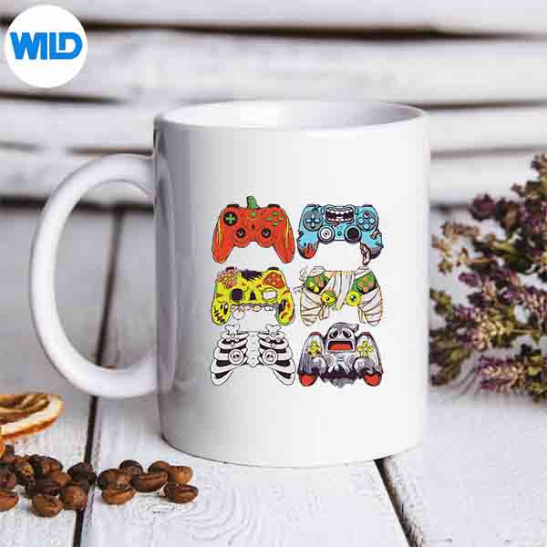 HalloweenSkeletonZombieGamingControllersMummymug