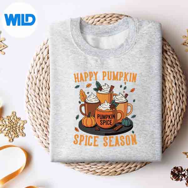 Alternative view of Happy Pumpkin Spice Season Fall Season Vector Design