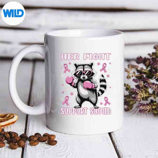 HerFightSupportSquadFeralFighterBreastCancerWarriormug