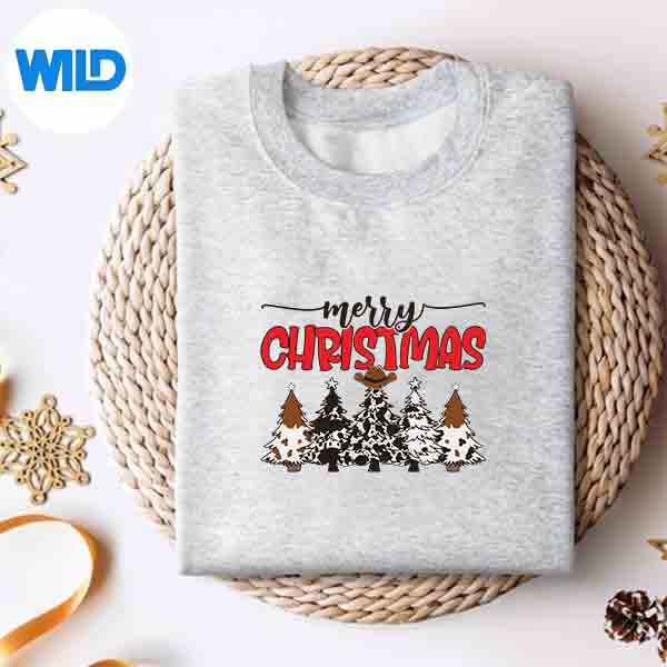 Alternative view of Howdy Christmas Cowgirl Xmas Tree Coquette Bow Girls Silhouette SVG PNG