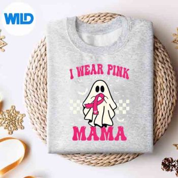 IWearPinkForMyMamaGhostHalloweenBreastCancersweater