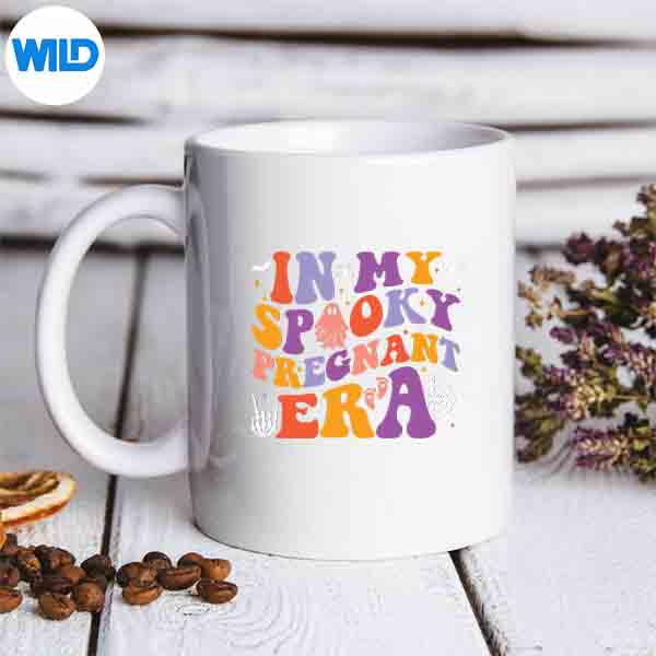 In My Spooky Pregnant Era Halloween Pregnancy Announcement Digital Design 7 InMySpookyPregnantEraHalloweenPregnancyAnnouncementmug