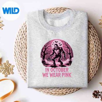 InOctoberWeWearPinkBigfootBreastCancerAwarenesssweater