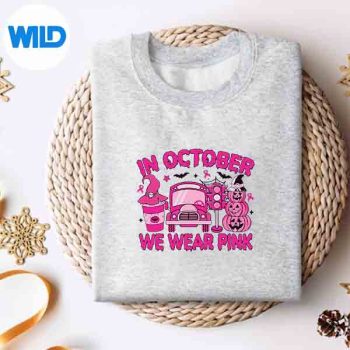 InOctoberWeWearPinkBreastCancerAwarenessBusMonitorsweater