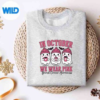 In October We Wear Pink Breast Cancer Awareness Ghosts SVG PNG Cut File 4 InOctoberWeWearPinkBreastCancerAwarenessGhostssweater