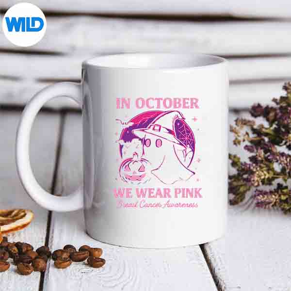 In October We Wear Pink Ghost Halloween Breast Cancer SVG PNG Cut File 6 InOctoberWeWearPinkGhostHalloweenBreastCancermug 1