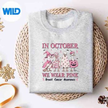 InOctoberWeWearPinkGooseBreastCancerAwarenessRibbonsweater 1