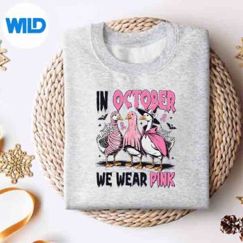 InOctoberWeWearPinkGooseBreastCancerAwarenessRibbonsweater