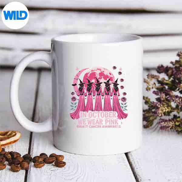 In October We Wear Pink Halloween Breast Cancer Awareness SVG Cut File 7 InOctoberWeWearPinkHalloweenBreastCancerAwarenessmug