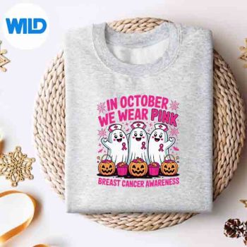 In October We Wear Pink Nurse Breast Cancer Halloween SVG PNG Cut File 4 InOctoberWeWearPinkNurseBreastCancerHalloweensweater