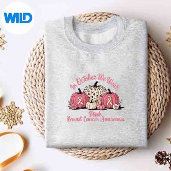 InOctoberWeWearPinkNurseSkeletonBreastCancersweater