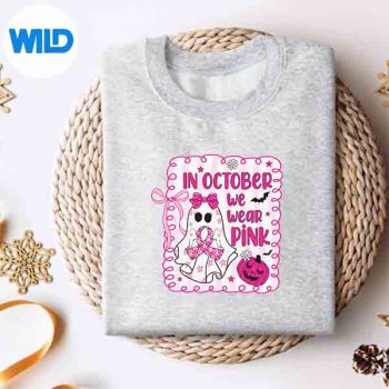 In October We Wear Pink Preppy Ribbon Halloween Pink Ghost Cut File 4 InOctoberWeWearPinkPreppyRibbonHalloweenPinkGhostsweater