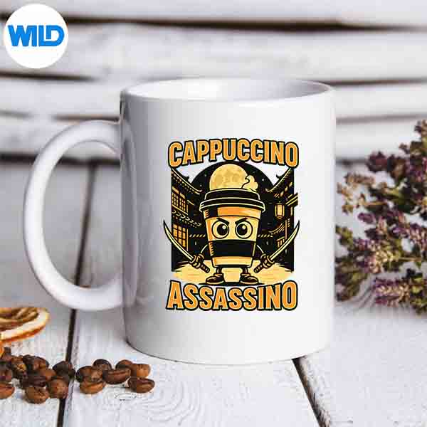 Italian Brainrot Cappuccino Assassino Brain Rot Meme SVG PNG Digital Design