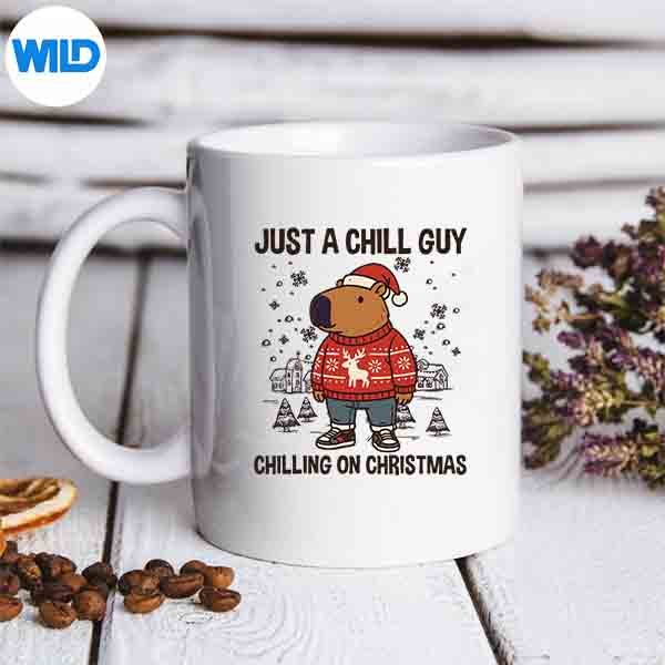 JustAChillCapyChillingOnChristmasCapybaraXmasmug