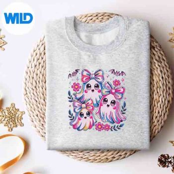 Kawaii Ghost Family Bow Flowers Cute Halloween Pastel Spooky Design for Cricut 4 KawaiiGhostFamilyBowFlowersCuteHalloweenPastelSpookysweater