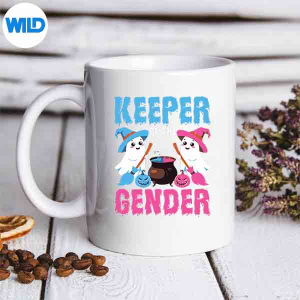 Keeper Of The Gender Ghost Witch Halloween Gender Reveal Design for Cricut 7 KeeperOfTheGenderGhostWitchHalloweenGenderRevealmug