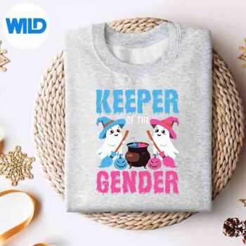 Keeper Of The Gender Ghost Witch Halloween Gender Reveal Design for Cricut 4 KeeperOfTheGenderGhostWitchHalloweenGenderRevealsweater